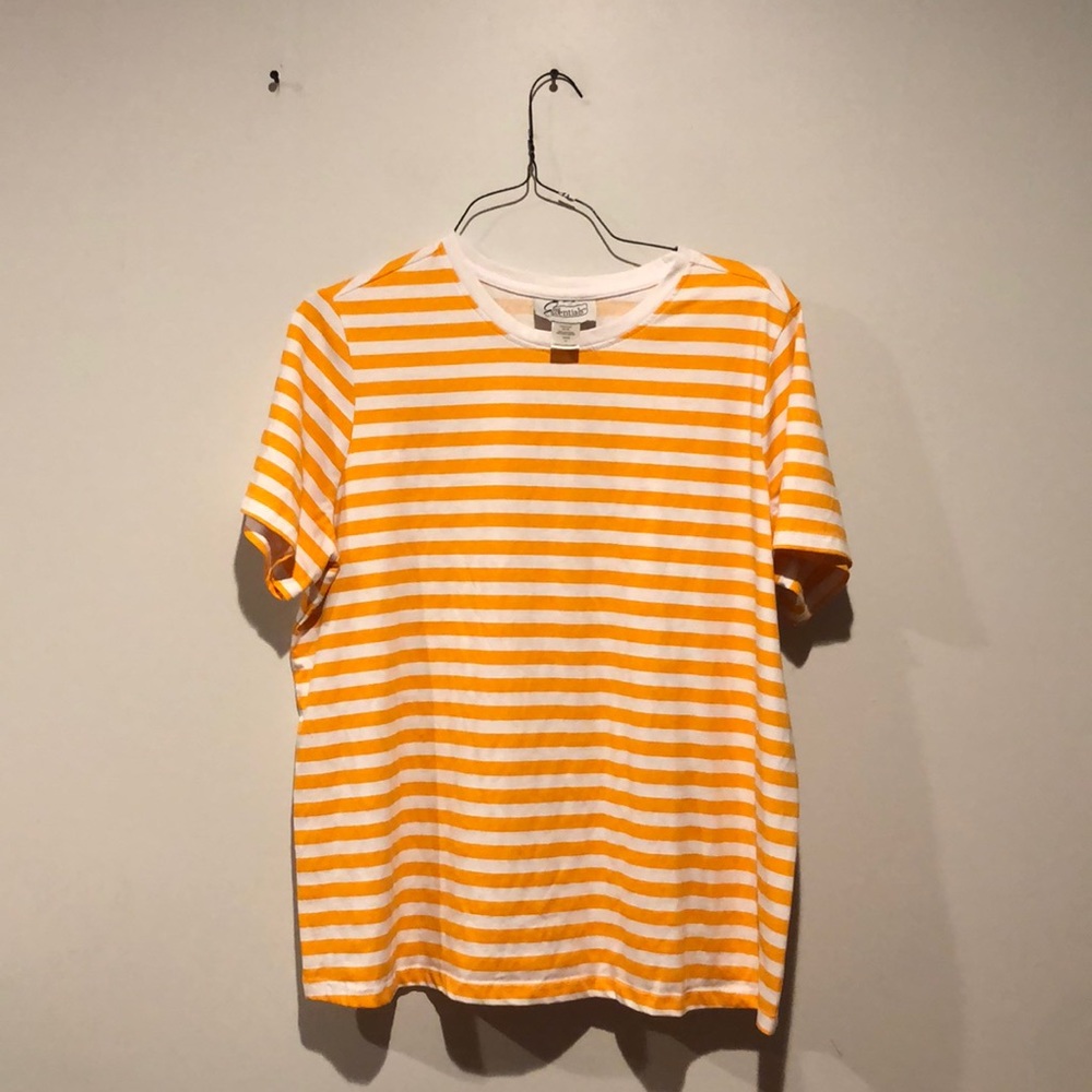 Vintage Easy Essentials Striped Short Sleeve Top